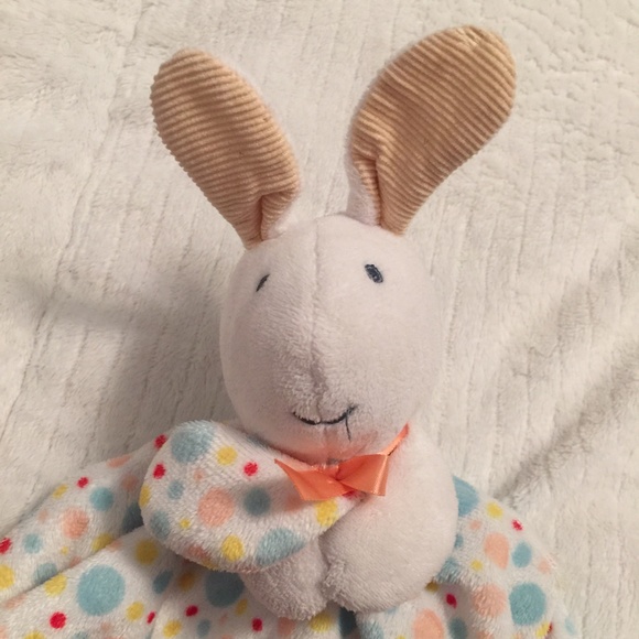 Pat the Bunny Polka Dot Satin Edge Lovey Security Blanket - Picture 2 of 7